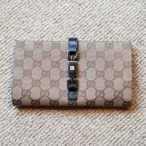 Gucci: Canvas Bardot Wallet